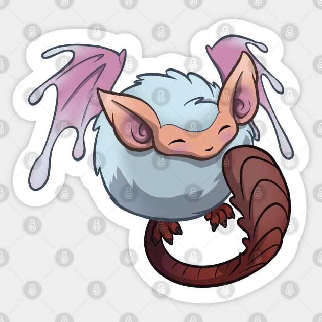 Creature Catcher - Puffy Bat Sticker by jpowersart